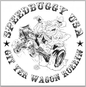 Speedbuggy Usa Git Yer Wagin' Rollin' Merchandise Logo